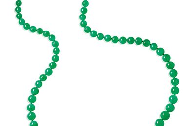 Jadeite and diamond necklace