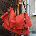 Le fameux sac à chaînes Zara couleur corail (VENDU)