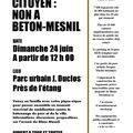 Pique-nique citoyen : Non à Béton-Mesnil