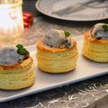 Bouchée au boudin blanc et champignons