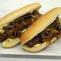 Hot dog merguez oignons
