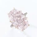 Attractive 21.11 carats fancy pink diamond ring