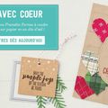 Cousus avec coeur + promo sets de tampons