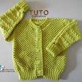 TUTO tricot bébé, Patron FACILE layette bb à tricoter PDF