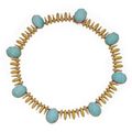 18 Karat Two-Color Gold and Turquoise Necklace, Buccellati, Italy. 