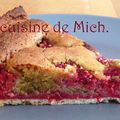 Tarte aux framboises et pistache