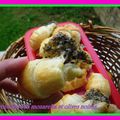 Croissant olives noires et mozzarella
