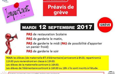 Grève - 12 septembre 2017