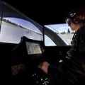 En simulateur d'avion de chasse