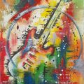 MUSIC (acrylique sur toile) 100 X 70