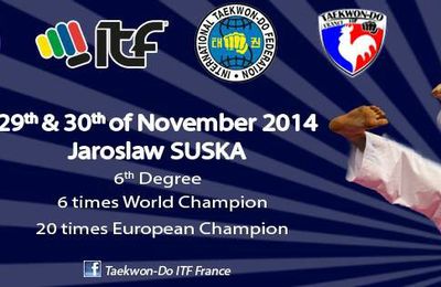 Séminaire de Taekwon-Do ITF avec Sabumnim Jaroslaw Suska à Paris les 29 et 30 Novembre 2014