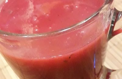 Velouté de courgette et betterave