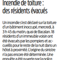 Incendie de toiture
