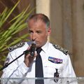 Agde, la cérémonie de départ du commissaire François DUCRETTET au parc du Château Laurens ... 