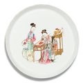 A famille-rose 'ladies' dish, Qing dynasty, Yongzheng period (1723-1735)
