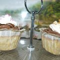 cupcakes bananes ganache chocolat et chantilly chocolat blanc