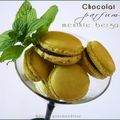 Macarons au chocolat parfum menthe bergamote