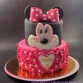 Un gâteau Minnie Mouse et recette de la ganache Kinder