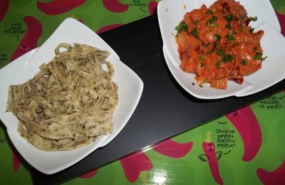 Tagliatelles maison au chorizo et à la tomates séchées