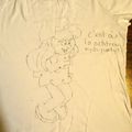 Souvenir du T-shirt schtroumpf pour Hélène par Nathalie