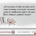 Présentation du nouveau défi par Maryscrap