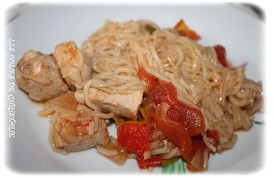 Nouilles chinoises au poulet ( Cookéo )