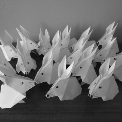 Lapins en origami