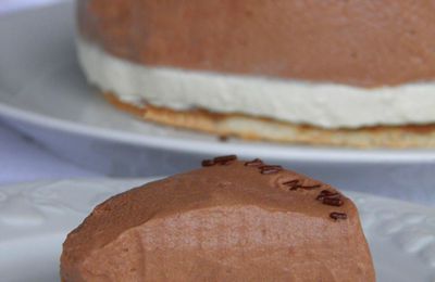 entremets façon Trianon aux deux chocolats