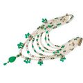 Multi-Strand Natural Pearl, Emerald and Diamond Necklace - Sotheby's