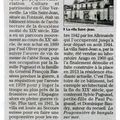 Article de l'Indépendant du 11 mai 2018 annonçant la conférence à la découverte de la villa Saint Jean