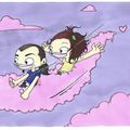 Vince et moi sur le nuage rose de l'amour