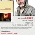 Rencontre avec Serge Joncour ce soir à Ploemeur.