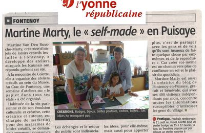 On parle des ateliers O'Perla dans l'Yonne Républicaine...