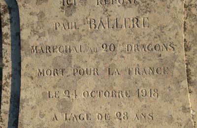 BALERE Eugène Paul (Mouhers) + 24/10/1918 Santenay-les-Bains (21)