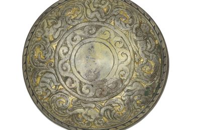 A parcel-gilt silver bowl, Northern India-Central Asia, 4th-5th century