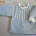 explications layette bb, tricot laine bebe