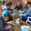 Ce jeudi après-midi, activité "Mandala" à l'accueil des enfants à l'association Ourika Tadamoune