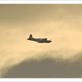 Avion dans un ciel d'hiver.