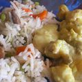 Curry de Lotte et son Riz aux petits légumes