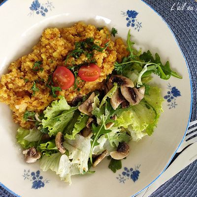 Risotto de quinoa aux lentilles corail & curry