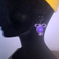 boucles d'oreilles elegance violette