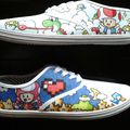 Chaussure Custom Toad et Toadette (Coupine)