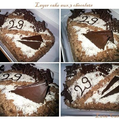 Layer cake aux 3 chocolats