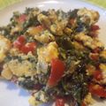Oeufs brouillés aux choux kalé 