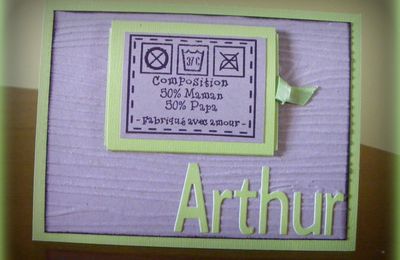 Faire-part de Naissance d'Arthur