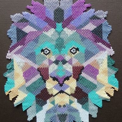 Lion perlé