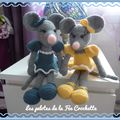 Olympe et Iris les souris "Ballerine" au crochet