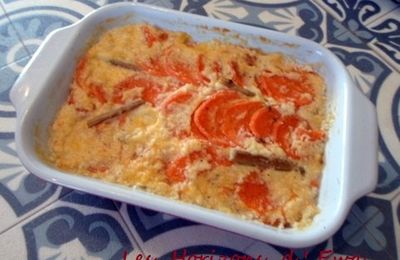 Gratin de patates douces au lait de coco et citronnelle