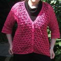 Crochet : Le gilet fuchsia