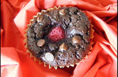 Muffins chocolat noir et framboise (sans PLV)